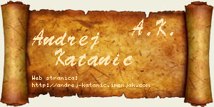 Andrej Katanić vizit kartica